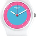 Swatch Women’s Originals LW153 White Multicolor Rubber Swiss Quartz Fashion Watch