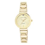 Anne Klein Women’s Diamond Dial Goldtone Polished Bracelet Watch