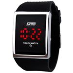 SKMEI Touch Screen Digital LED Waterproof Boys Girls Sport Casual Wrist Watches Black