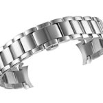 Watch Bracelets High-End Stainless Steel Solid Links Curved End