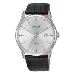 Citizen Men’s Quartz Case And Black Leather Strap Watch