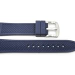 22mm Blue Silicone Locman Pattern Watch Band
