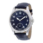 Montblanc 1858 Blue Dial Blue Leather Mens Watch 113702