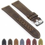 DASSARI Quick Release Distressed Italian Leather Watch Strap Band 20mm 22mm