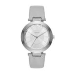 DKNY Women’s ‘Stanhope’ Quartz Stainless Steel and Grey Leather Casual Watch (Model: NY2460)