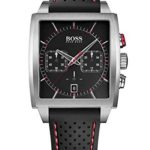 HUGO BOSS BLACK 1513356 Mens Rectangular Chronograph Watch w/ Date