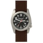 Bertucci 12087 Brown Leather Strap Band Black Dial Watch