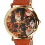 Women’s Extra Large Gold-Tone Cat Watch # 6032G