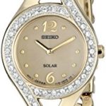 Seiko Women’s SUP176 Swarovski Crystal-Accented Stainless Steel Solar Watch