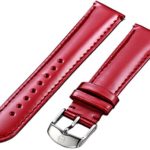 MICHELE MS18AA050602 18mm Patent Leather Red Watch Strap