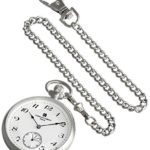 Charles-Hubert, Paris 3955-W Premium Collection Analog Display Mechanical Hand Wind Pocket Watch