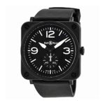 Bell and Ross Aviation Black Dial Rubber Mens Watch BLRBRS-BL