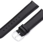 Hadley-Roma Men’s MSM725RA 200 20-mm Black Java Lizard Grained Leather Watch Strap