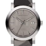 Burberry Swiss Made Check Fabric Strap Watch for Men / Unisex Watch