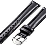 MICHELE MS16AA050001 16mm Patent Leather Black Watch Strap