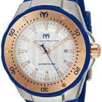 Technomarine Men’s ‘Manta’ Automatic Stainless Steel and Silicone Casual Watch, Color:Blue (Model: TM-215091)