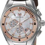 Technomarine Women’s ‘Manta’ Quartz Stainless Steel and Leather Casual Watch, Color:Brown (Model: TM-216003)