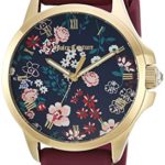 Juicy Couture Women’s Quartz Gold-Tone and Silicone Casual Watch, Color:Red (Model: 1901620)