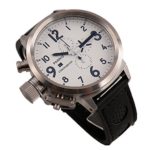 Parnis 50mm Whie Dial Japan Quartz Movement Chronograph Men’s Watch left hand wind