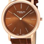 Stuhrling Original Men’s 601.3345K55 Classic Ascot Ultra-Thin Watch with Croco-Embossed Band