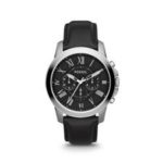 Fossil Fs4812p Grant Chronograph Black Leather Watch Watch For Men