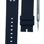 Compatible For 24mm K24 Watch Band Strap White Rubber | Free Watch Spring Bar Tool