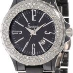 Freelook Women’s HA5110-1A Black Ceramic Stainless Steel Swarovski Bezel Watch