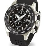 Locman Italy Men’s ‘Stealth 300 Metri’ Quartz Stainless Steel and Rubber Diving Watch, Color:Black (Model: 0217V1-0KBKNKS2K)