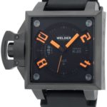 Welder Men’s K25-4102 K25 Analog Black Ion-Plated Stainless Steel Square Watch