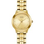 GUESS Women’s Stainless Steel Petite Casual Watch, Color: Brushed Gold-Tone (Model: U0989L5)