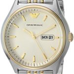 Emporio Armani Men’s ‘Zeta’ Quartz Stainless Steel Casual Watch, Color:Silver-Toned (Model: AR11034)