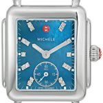 MICHELE Women’s ‘Deco Head’ Swiss Quartz Stainless Steel Casual Watch, Color:Silver-Toned (Model: MW06V00A0029)