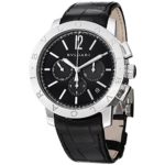 Bvlgari Men’s Bulgari 41mm Black Alligator Leather Band Steel Case Automatic Watch 102043 BB41BSLDCH