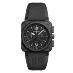 Bell & Ross Aviation Automatic Chronograph Mens Watch BR0394-BL-CE