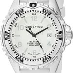 Momentum Women’s Quartz Stainless Steel and Rubber Diving Watch, Color:White (Model: 1M-DN11LS1W)