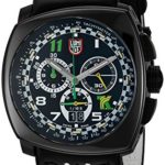 Luminox Men’s 1142 Tony Kanaan Limited Edition Analog Swiss Quartz Black Leather Watch