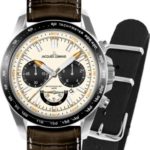 Jacques Lemans Men’s 1-1756B Liverpool Sport Analog Black Leather Strap Watch