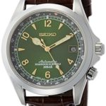 Seiko Men’s ‘ Japanese Automatic Stainless Steel and Leather Casual Watch, Color:Brown (Model: SARB017)
