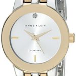 Anne Klein Women’s AK/1931SVTT Diamond-Accented Dial Two-Tone Bracelet Watch