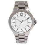 Pedre Unisex Accolade White Dial Quartz Stainless Steel Bracelet Watch 0007SWX