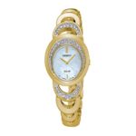 Seiko Women’s Solar Watch With Mother Of Pearl Dial And Swarovski Crystal Accents