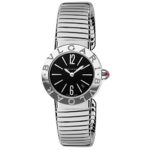 Bvlgari Women’s Bulgari 26mm Steel Bracelet & Case Quartz Black Dial Analog Watch 102097 BBL262TBSS.M