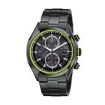 Citizen Men’s Drive Eco-Drive Black Ion-Plated Strap With Green Accented Dial