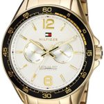 Tommy Hilfiger Men’s ‘Sophisticated Sport’ Quartz Resin and Stainless-Steel Casual Watch, Color:Gold-Toned (Model: 1791365)