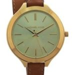 MICHAEL KORS Mk2256 Slim Runway Luggage Leather Double Wrap Strap Watch Watch For Women