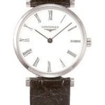 Longines La Grande Classique White Dial Black Leather Ladies Watch L4.209.4.11.2