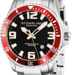 Stuhrling Original Men’s 395.33TT11 Analog Regatta Champion Swiss Quartz Date Stainless Steel Link Bracelet Dive Watch