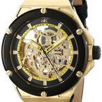 Adee Kaye Men’s AK2240-MG/YW Le Gear Analog Display Automatic Self Wind Yellow Watch