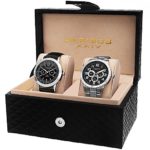 Akribos XXIV Men’s AK740SSB Silver-Tone Watch Set