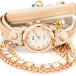 La Mer Collections Women’s LMMULTI5002RAIN Rainbow St. Tropez Chandelier Crystal Wrap Watch